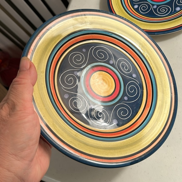 Pier 1 Italian Summer Hand painted Earthenware 9” Plate Made in Italy - Picture 5 of 9